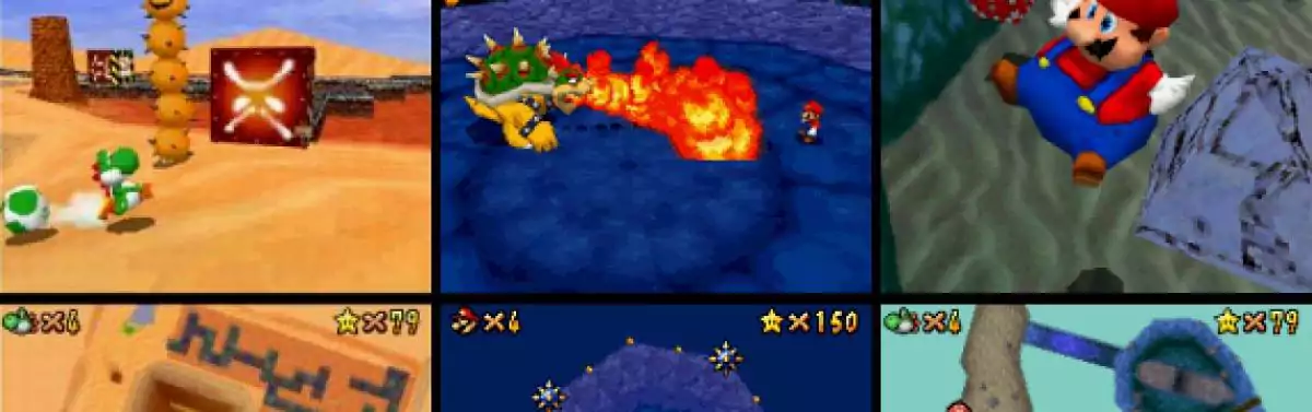 screen caps from Super Mario 64 DS
