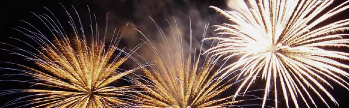 fireworks celebrating the new year